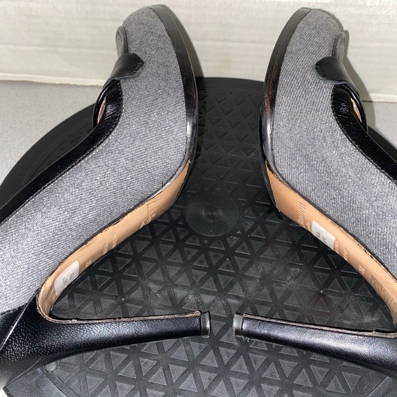 L.K. L K Bennett Grey/ Black Heels Sz 38.5 - Picture 9 of 14